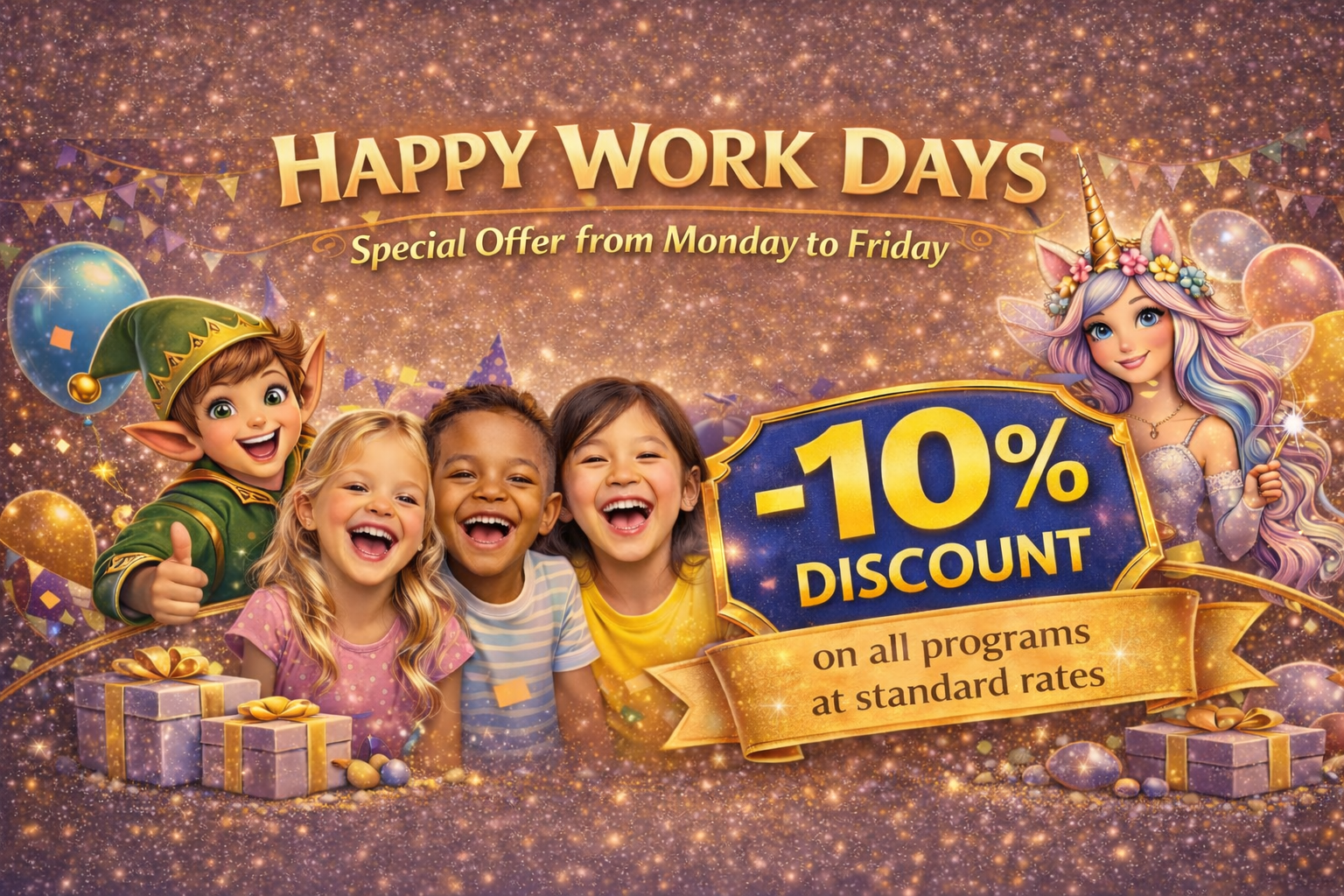 price Hello Party Monday to Friday