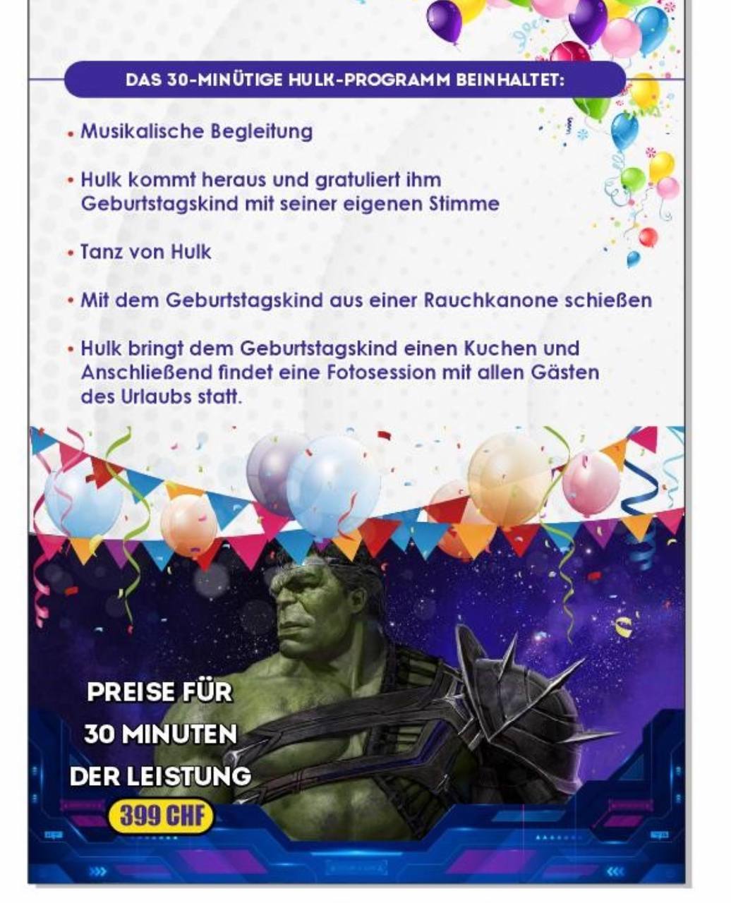 Hulk show Switzerland